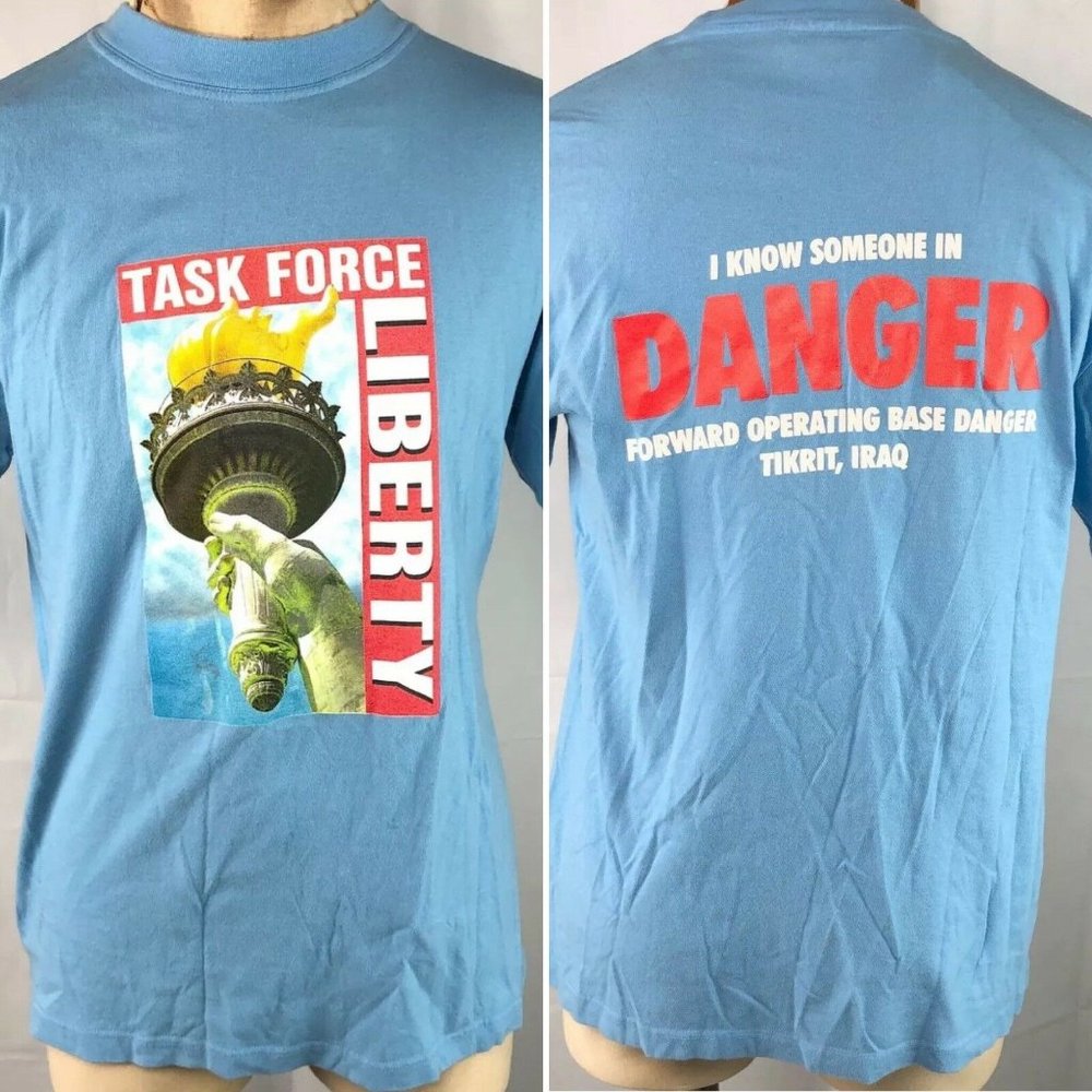 Danger Base Iraq Task Force Liberty T-Shirt Large